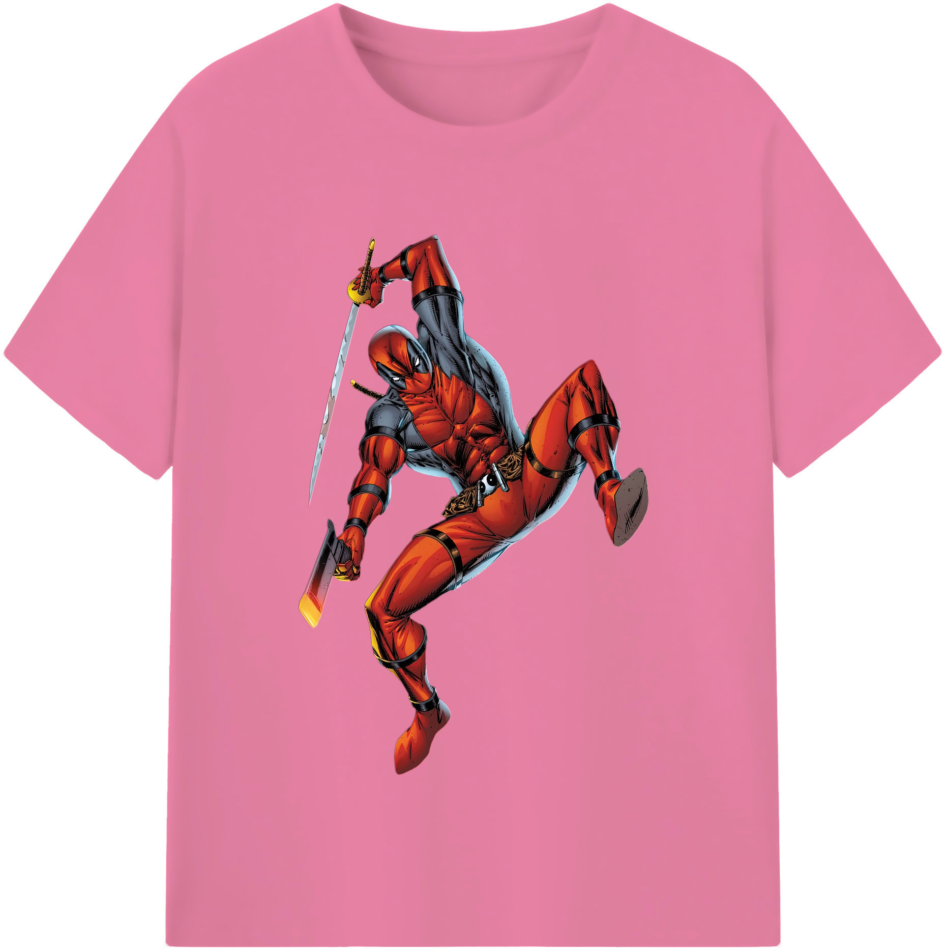 （画像用） Deadpool デッドプール 綿100％半袖Tシャツ（フロントプリント）